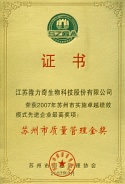 蘇州質(zhì)量管理金獎